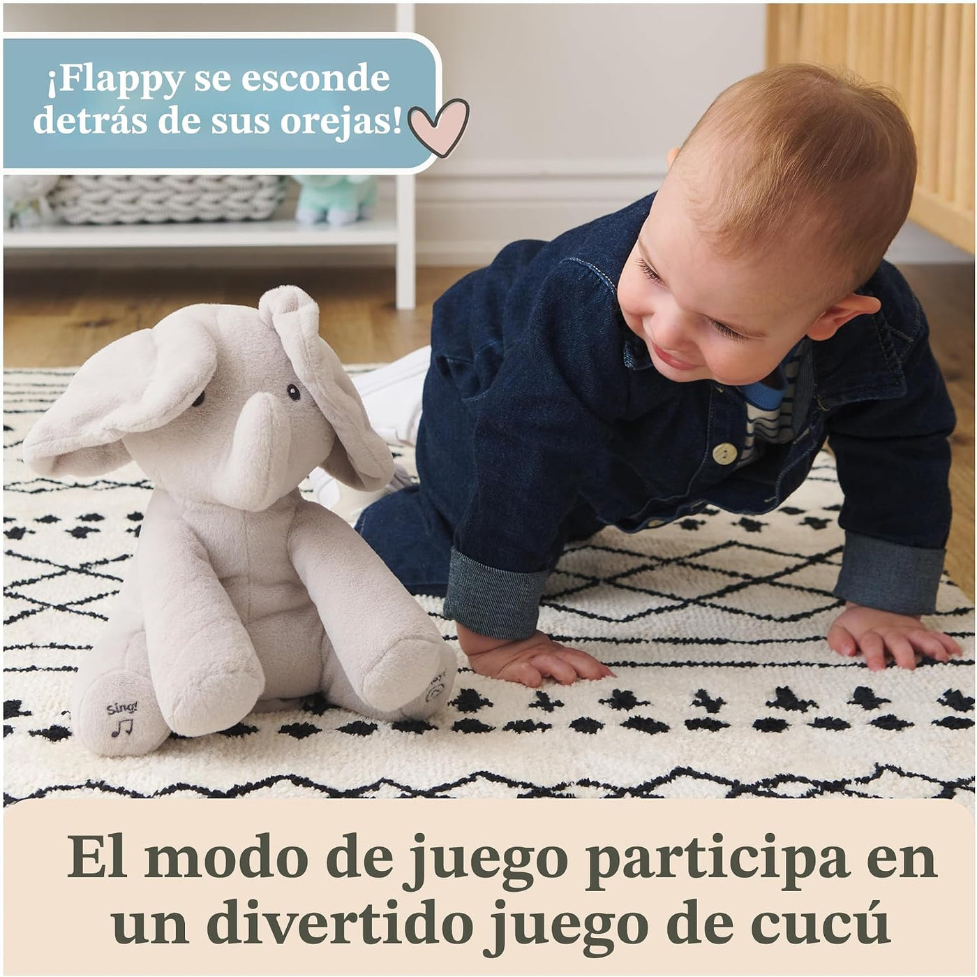 GUND - Peluche animado de Flappy el elefante para bebés, juguete de...