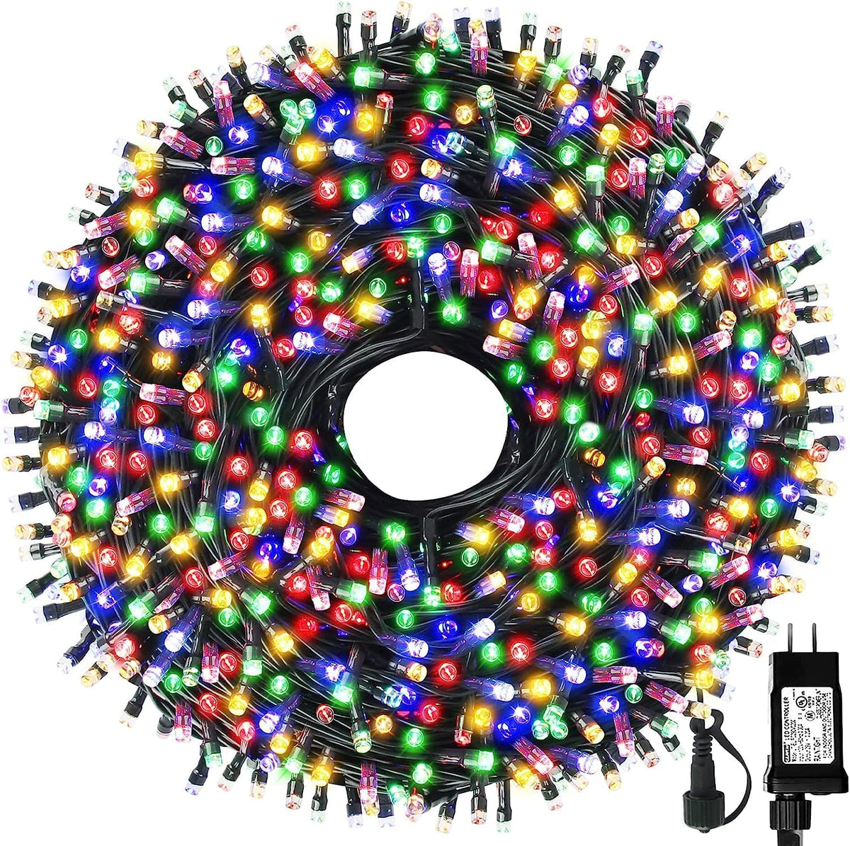MZD8391 Guirnalda de luces de Navidad de 105 pies, 300 luces LED pa...