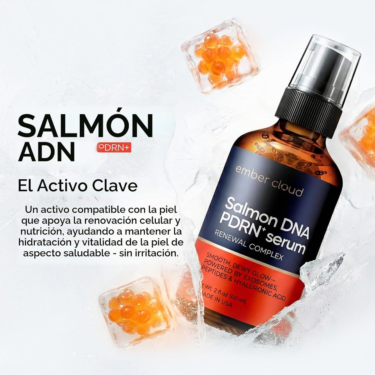Ember Cloud Salmon DNA PDRN Suero, Ácido Hialurónico, Péptidos, Exo...