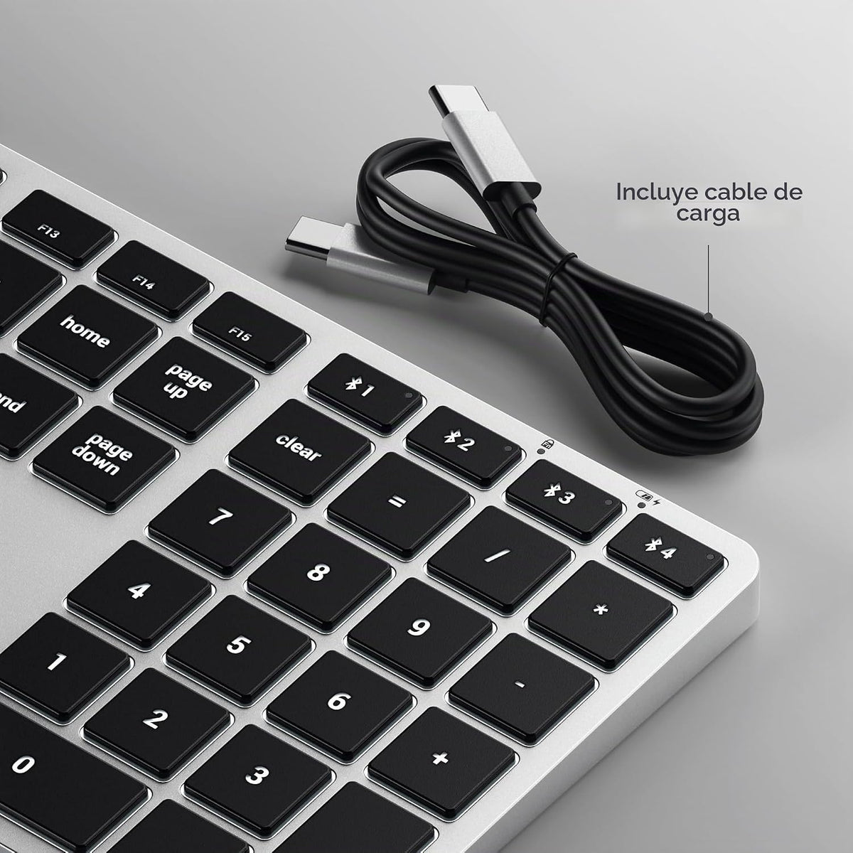 Satechi Slim X3 Teclado retroiluminado Bluetooth para Mac, teclas i...