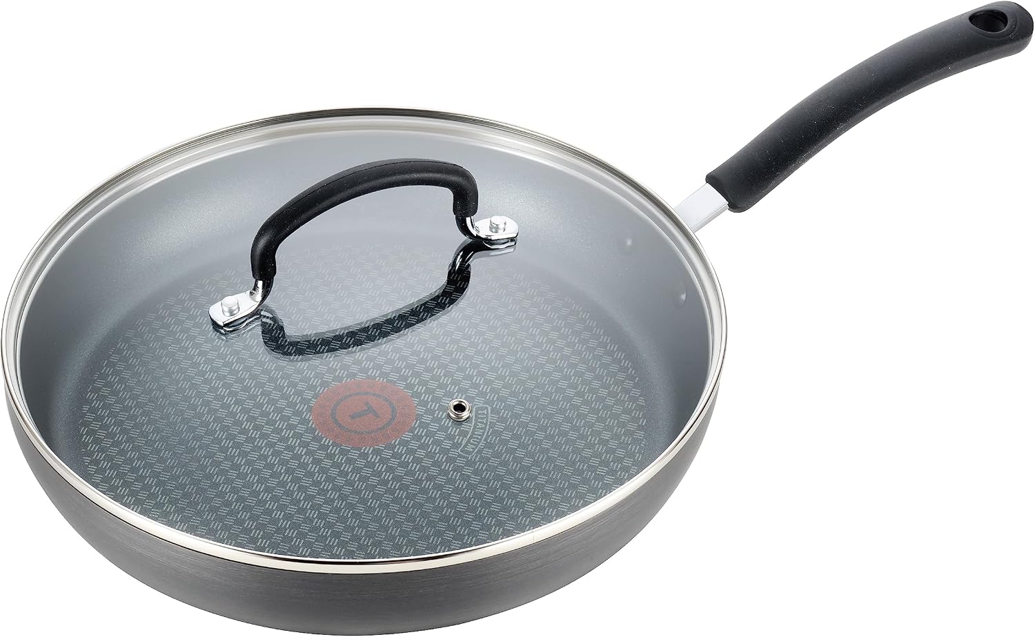T-fal - Sartén antiadherente de titanio con tapa segura para lavava...