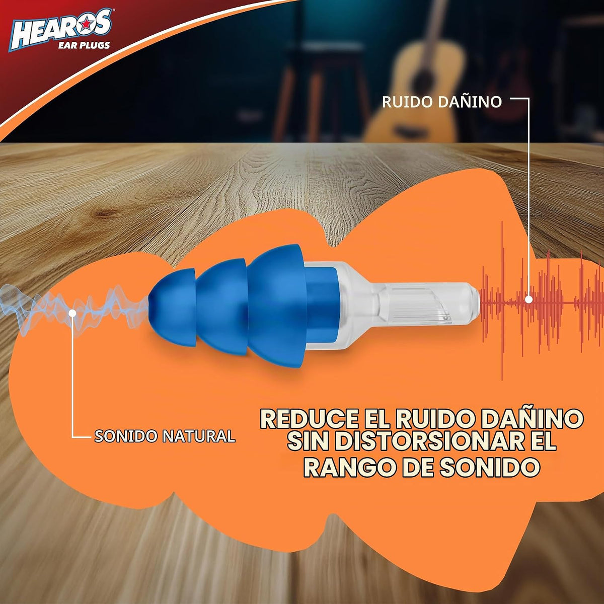 Audífonos de alta fidelidad HEAROS, cómodos, larga vida útil, estuc...
