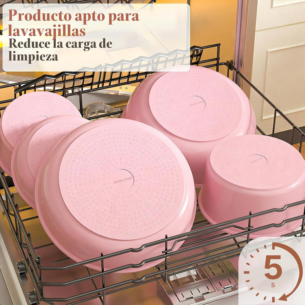 Umite Chef Juego de ollas y sartenes antiadherentes, juego de 21 pi...