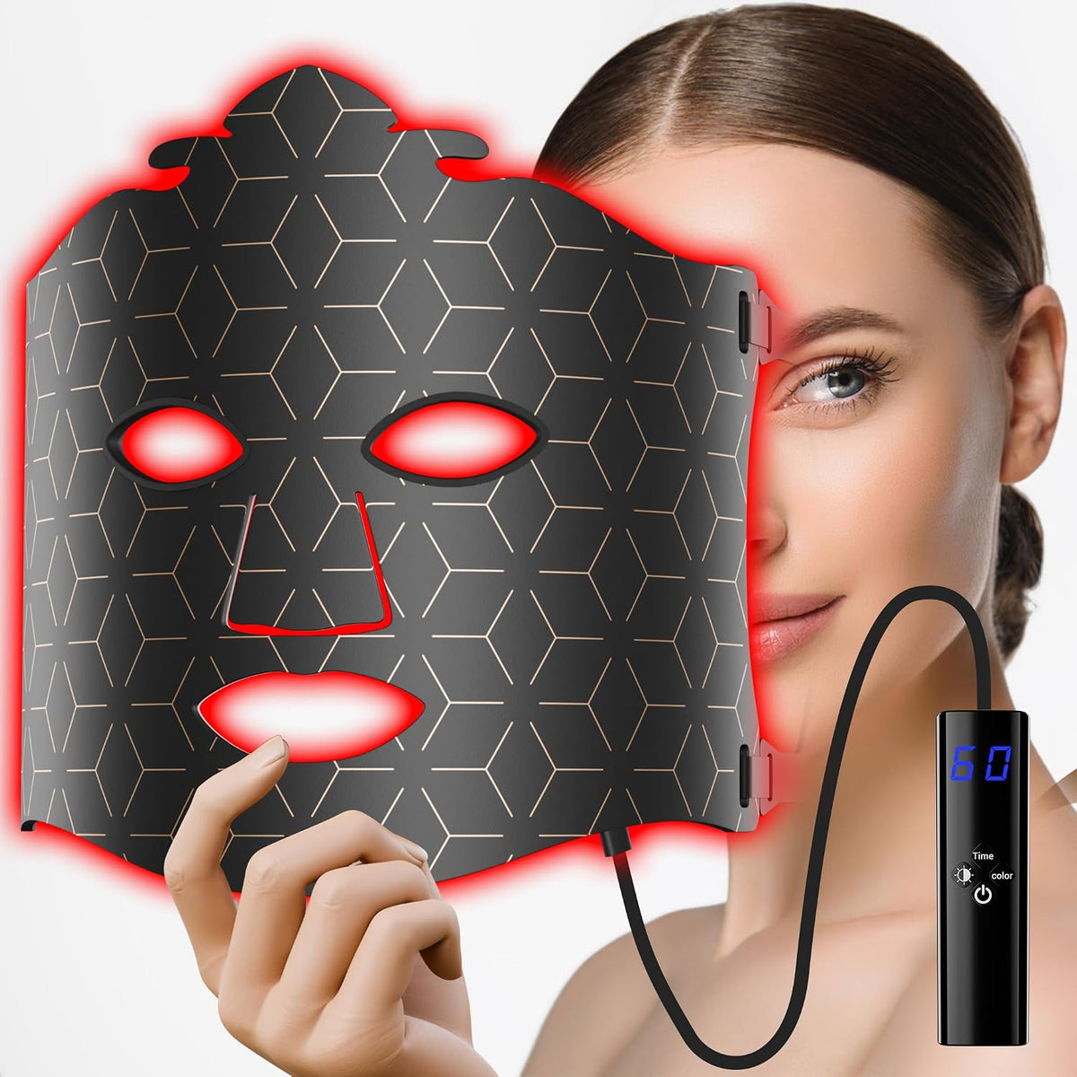 gelpal Máscara facial LED de 7 a 1 colores para el cuidado de la pi...