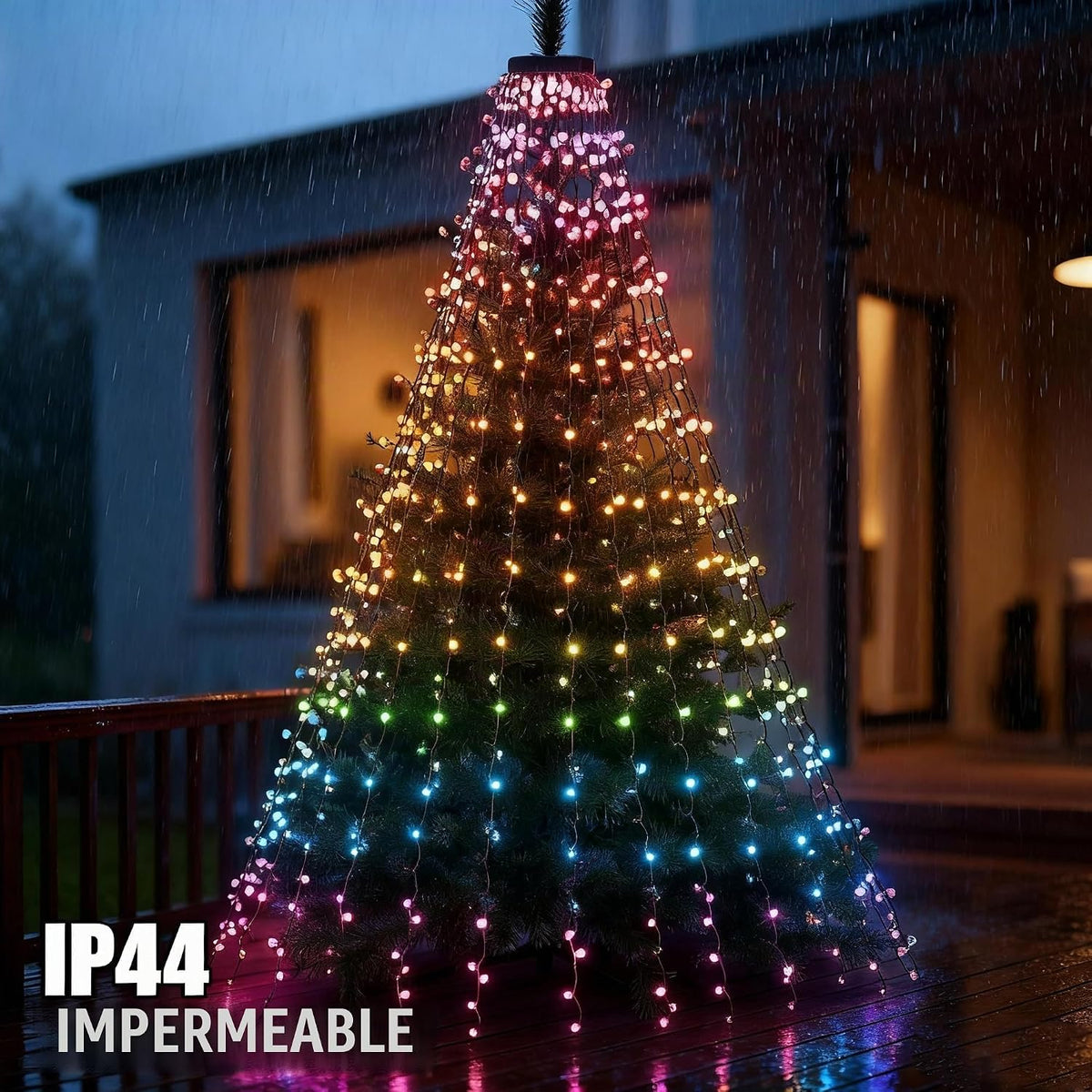 Dazzle Bright Luces inteligentes para árbol de Navidad, 448 luces L...
