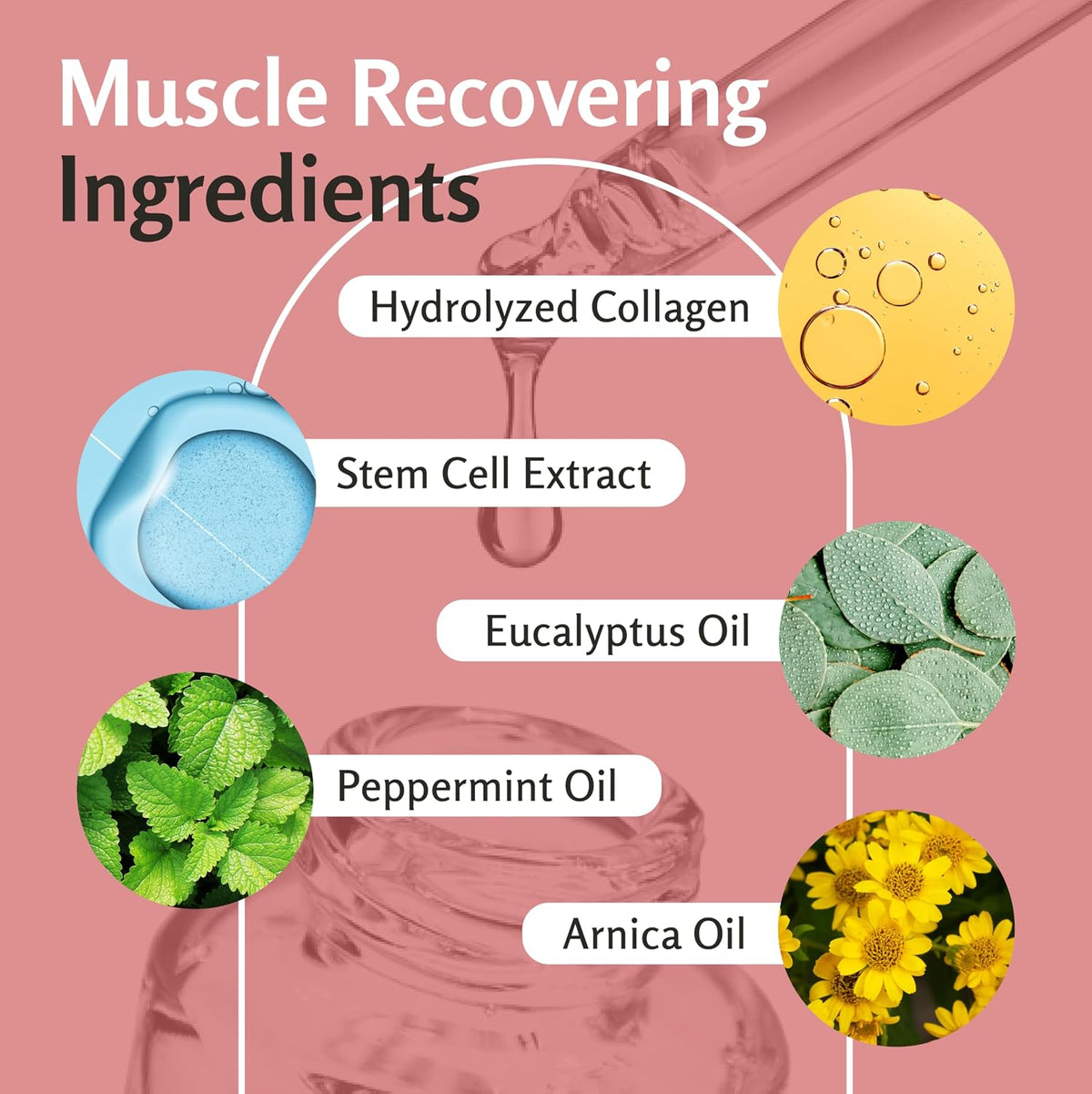Aceite de masaje para dolores musculares para terapia de masaje con...