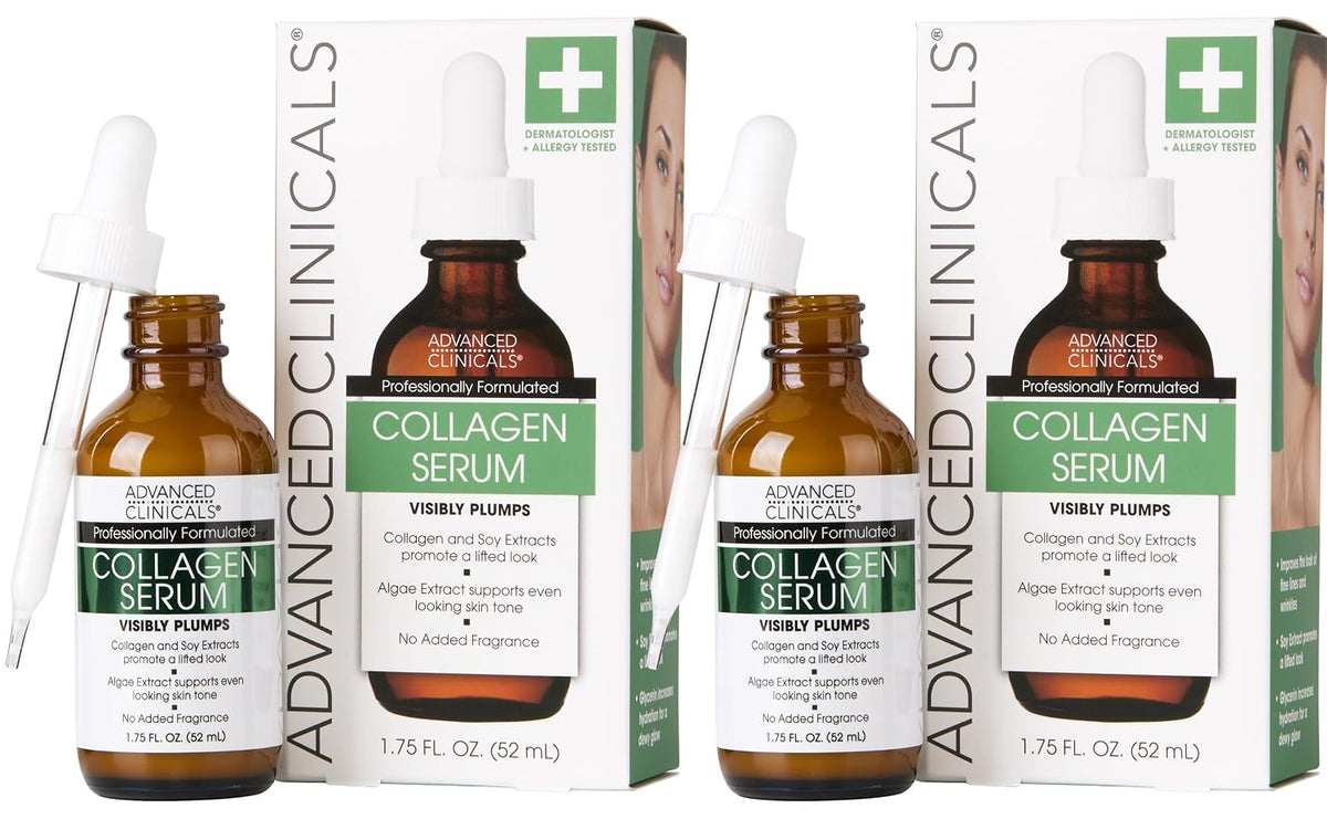 Advanced Clinicals - Suero facial de colágeno, hidratante, antienve...