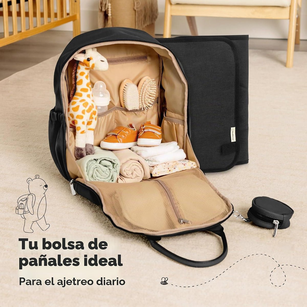KeaBabies Mochila para Pañales - Mochilas Multifuncionales de Viaje...