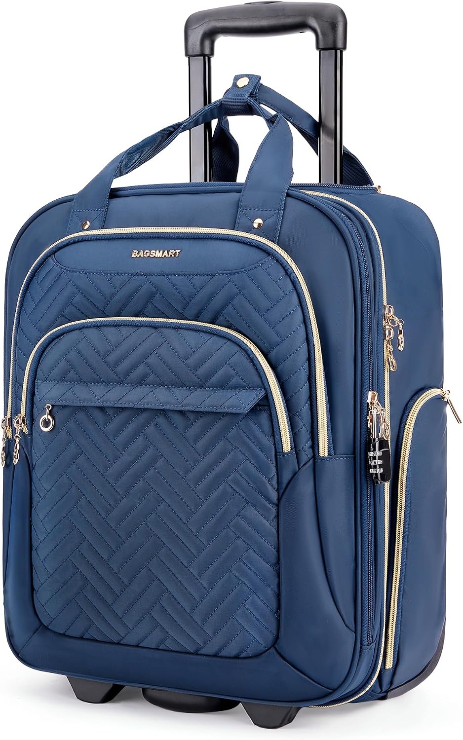 BAGSMART - Maleta de mano para debajo del asiento, maleta suave de...