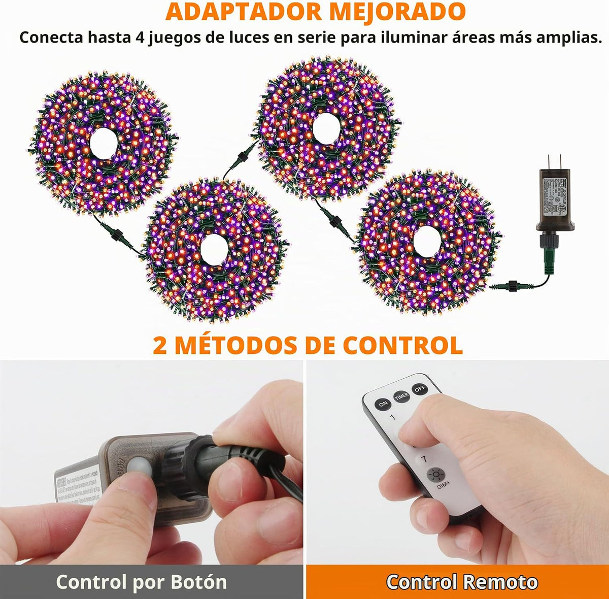 Chuya - Luces de Halloween para interiores y exteriores, 300 luces...