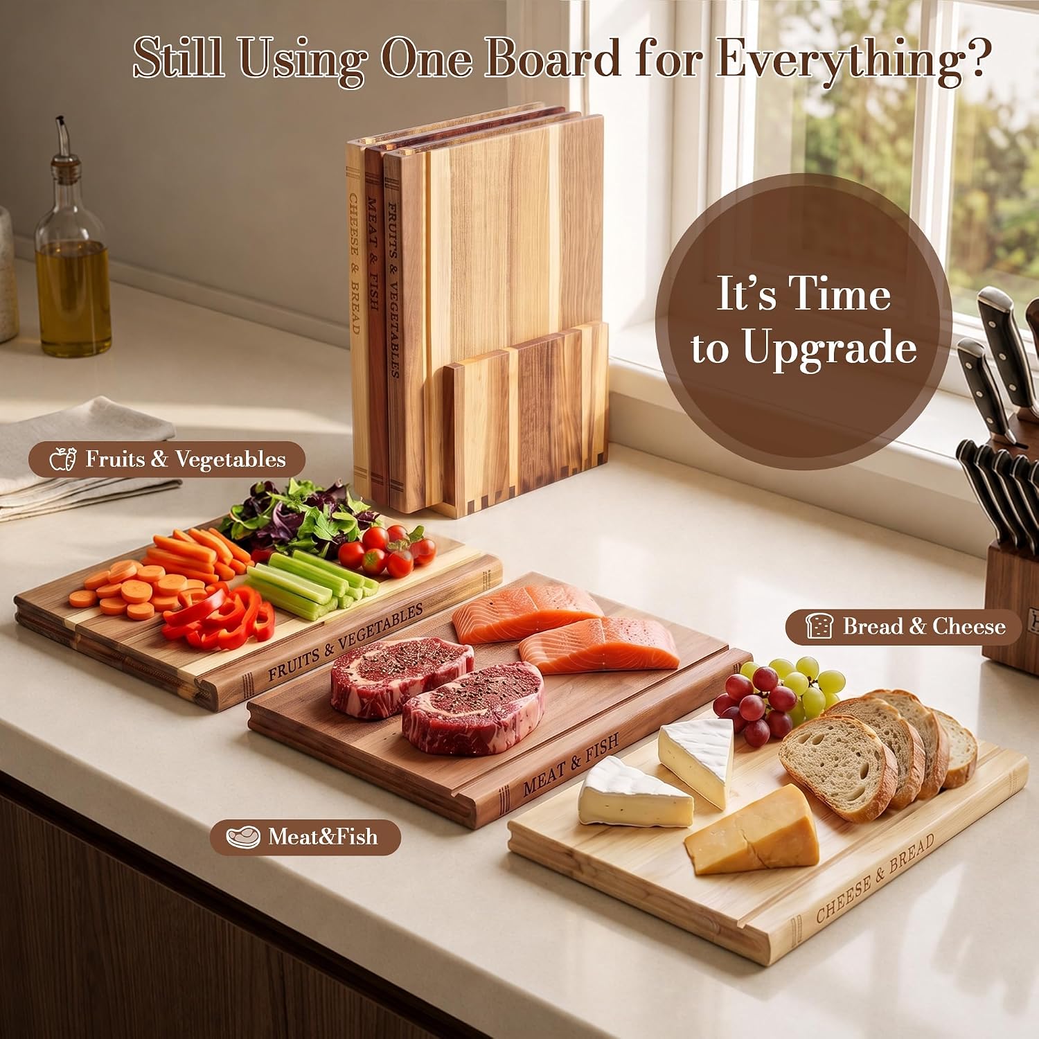 Juego de tablas de cortar de libros para cocina, tabla de cortar de...