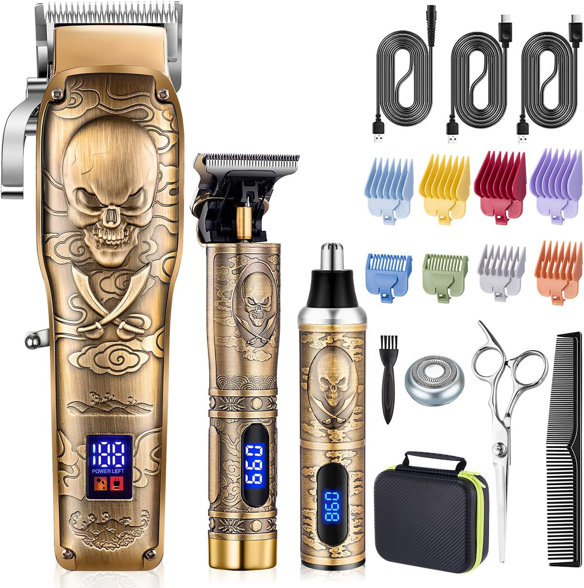 Roziapro Cortadora de pelo profesional para hombres, recortadora de...