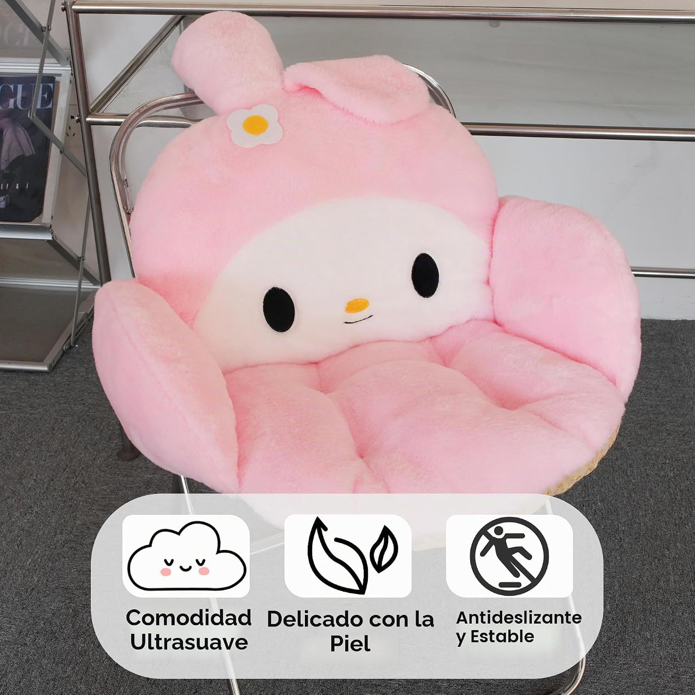 Juju - Cojín Kawaii rosa \u2013 Decoración de habitación Kawaii \u2...