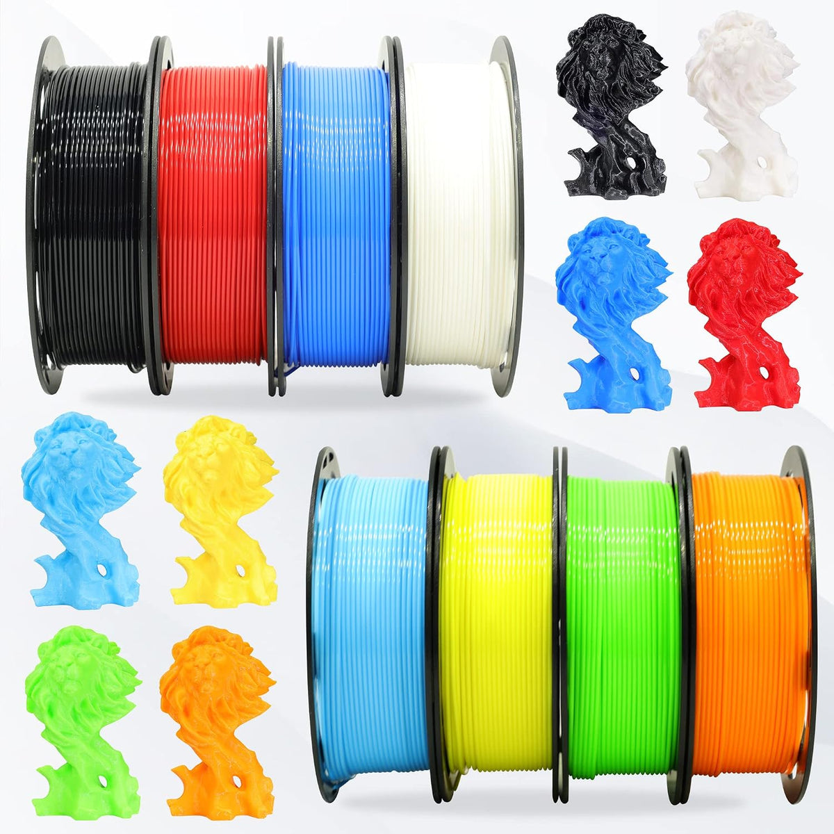 Paquete de filamento de impresora 3D de 1,75 mm de Bblife, 8 carret...