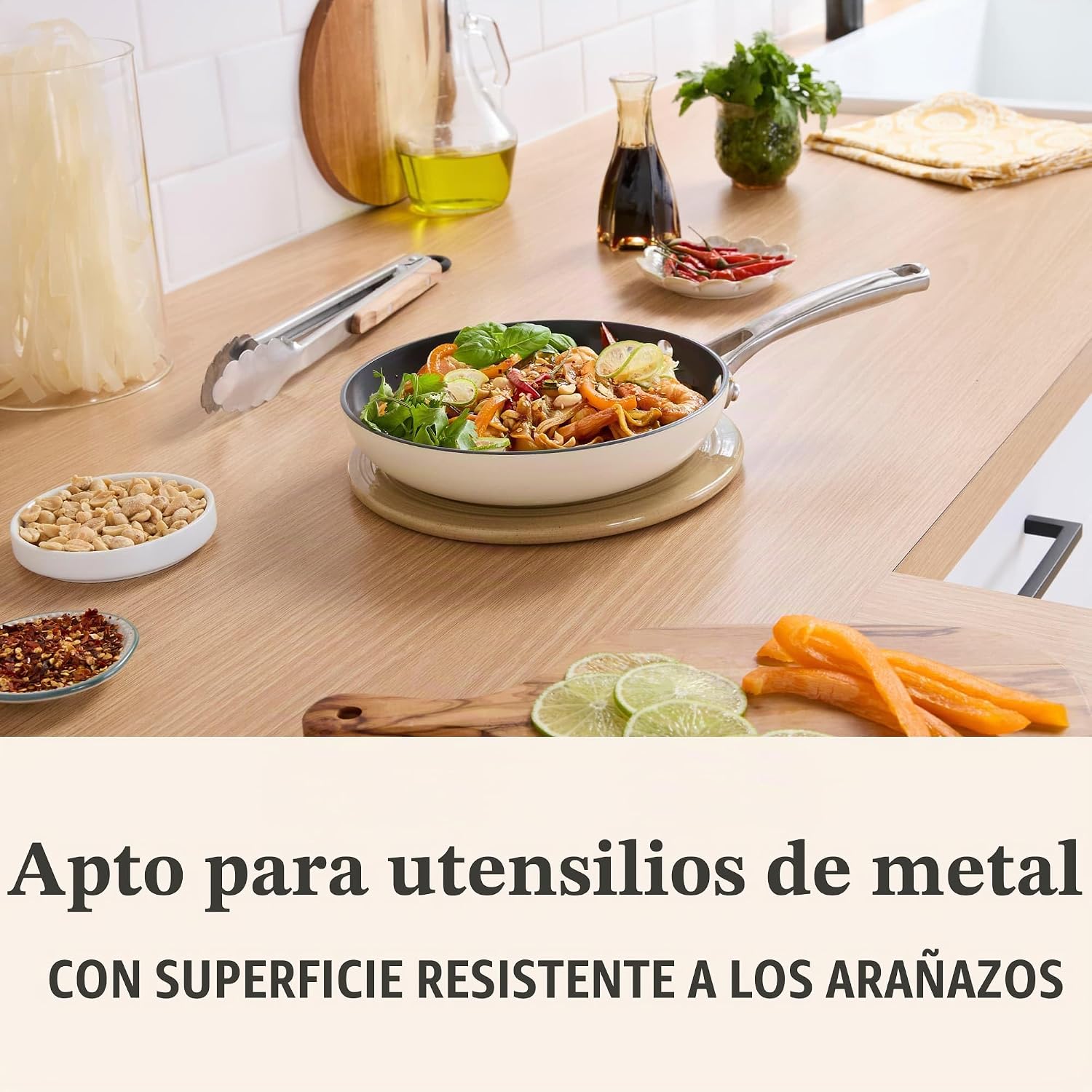 Calphalon Juego de sartenes de cerámica antiadherente de 8 y 10 pul...