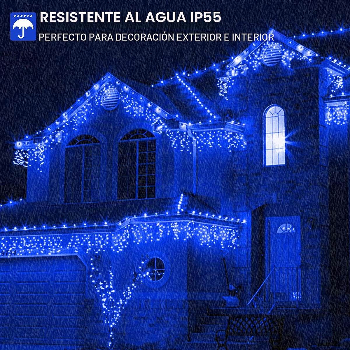 MZD8391 - Guirnalda de luces de Navidad de 300 LED para interiores...