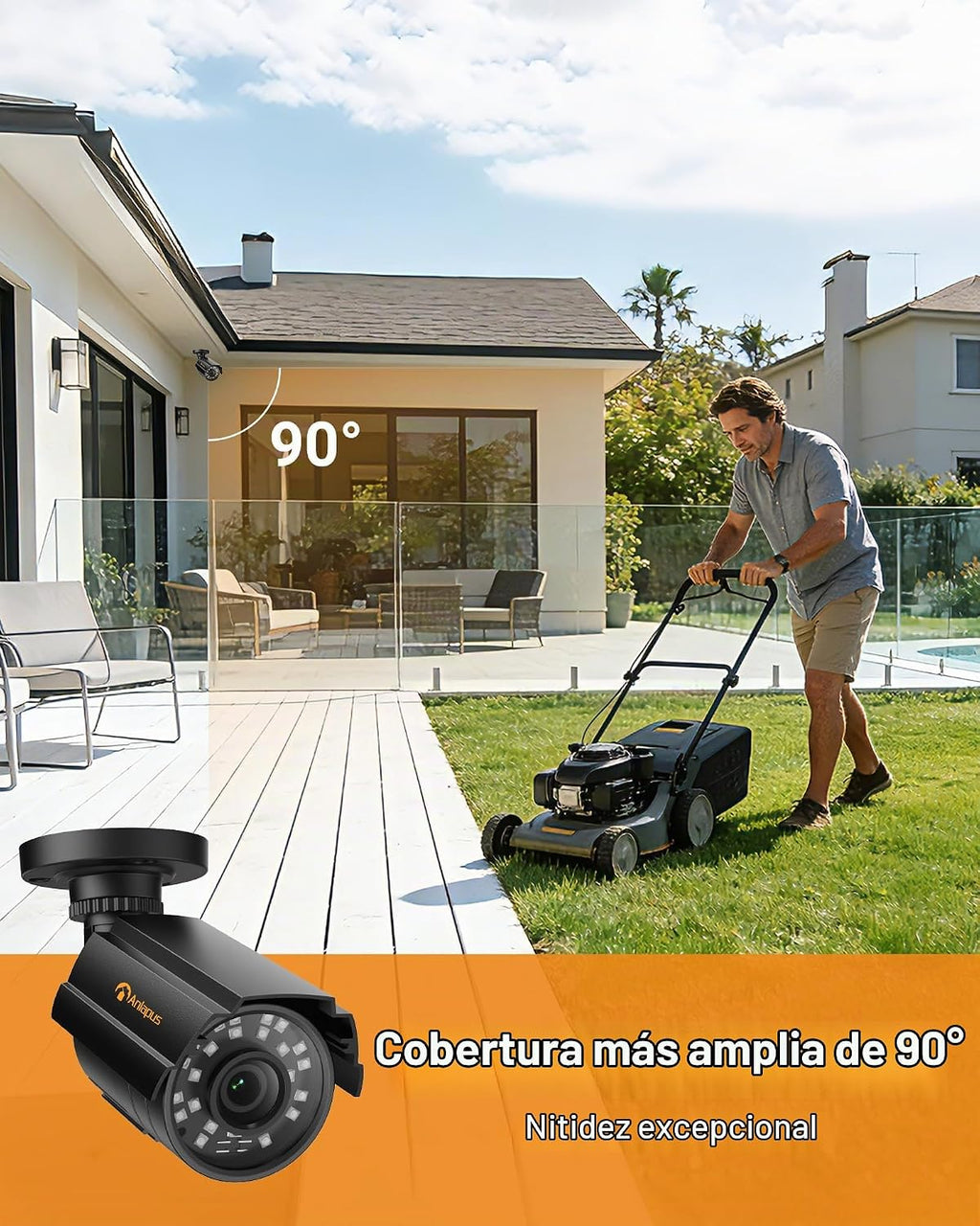 Anlapus Paquete de 4 cámaras de seguridad 1080P para sistema DVR de...