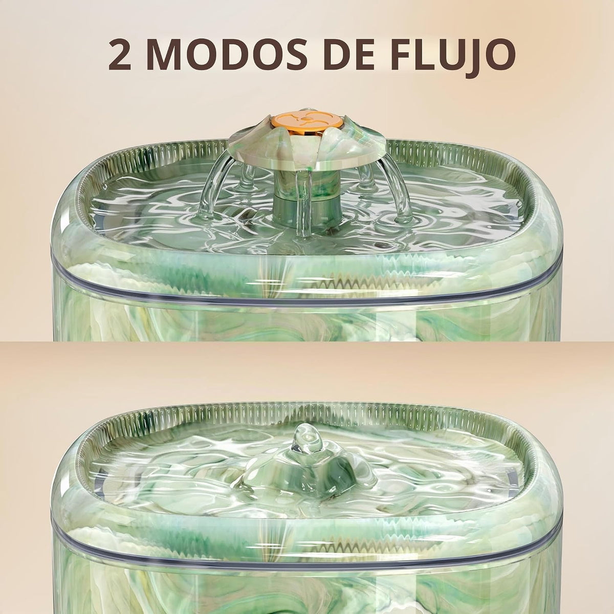 Fuente de agua para gatos automática de 2.5 L, parte superior girat...
