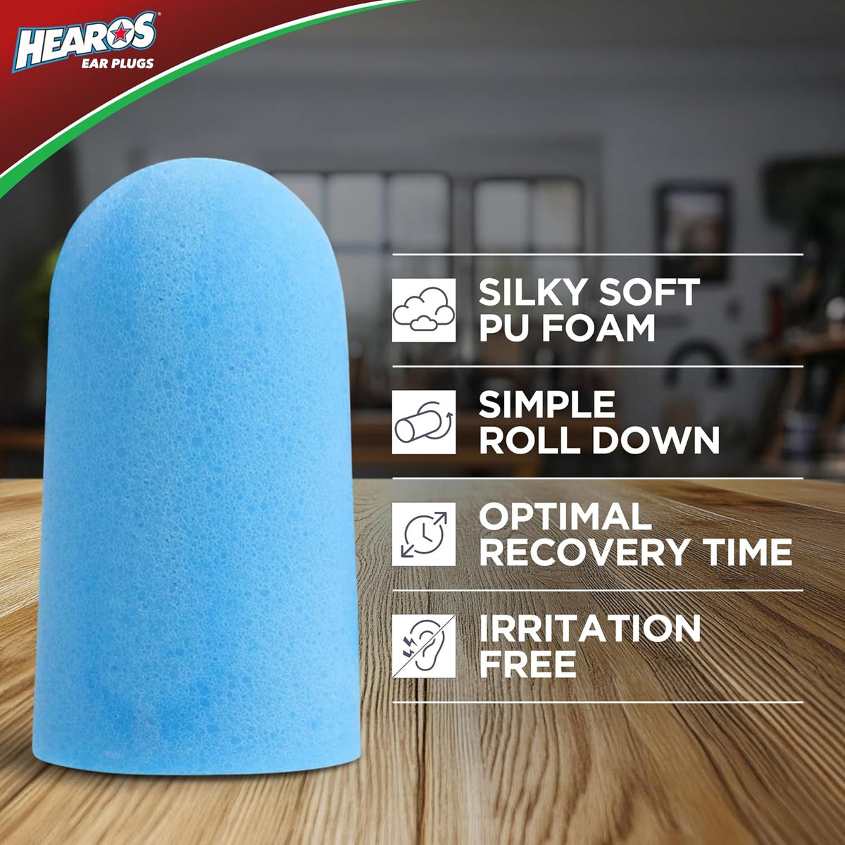 HEAROS Xtreme - Tapones para los oídos de espuma, 33 dB NRR, 100 pa...