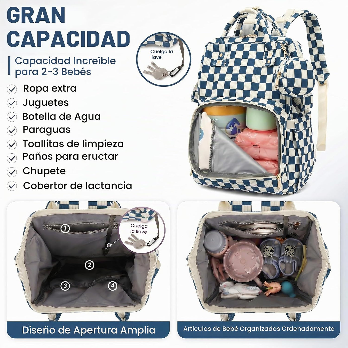 Lrenagao Mochila para pañales de bebé para mamá y papá, bolsa de pa...