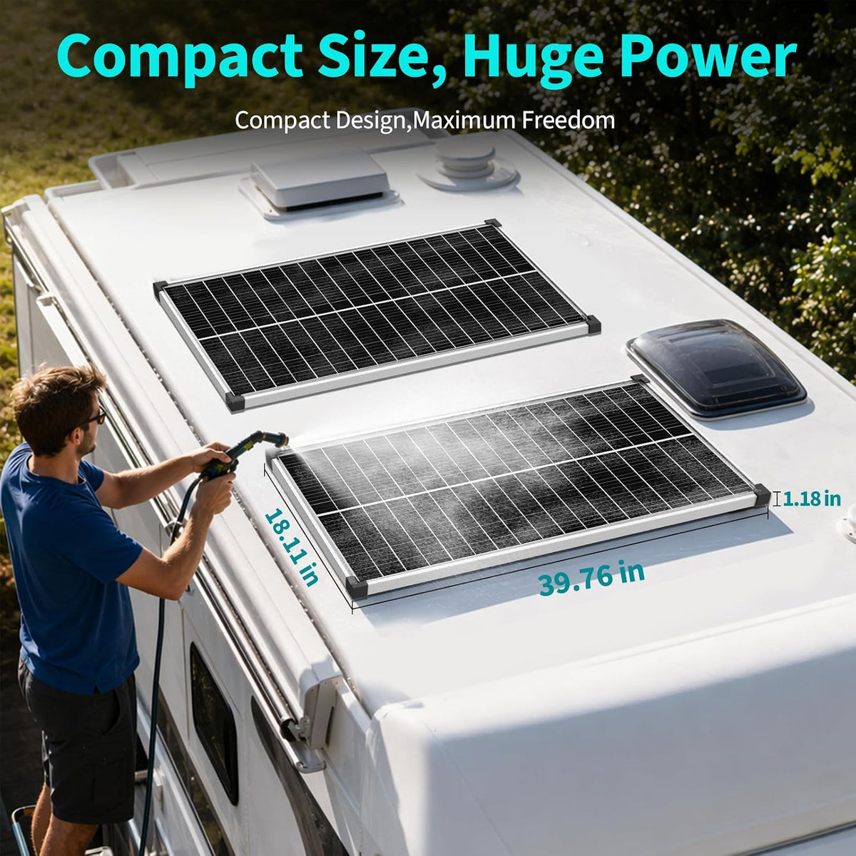 EtnalSolar 400W tipo N 18BB paneles solares, 4pcs 100W panel solar...