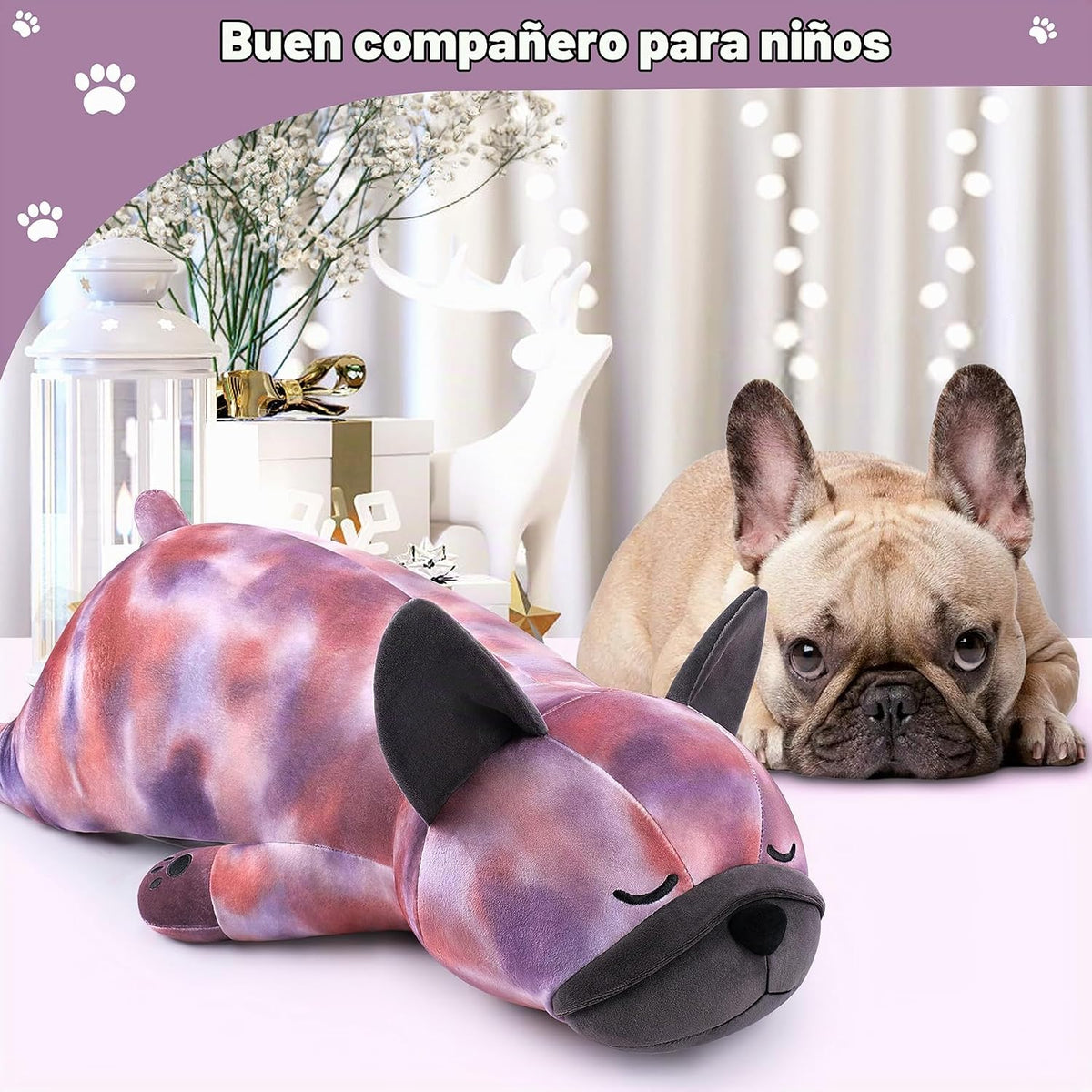Auspicious beginning Peluche de bulldog francés gigante de 30 pulga...