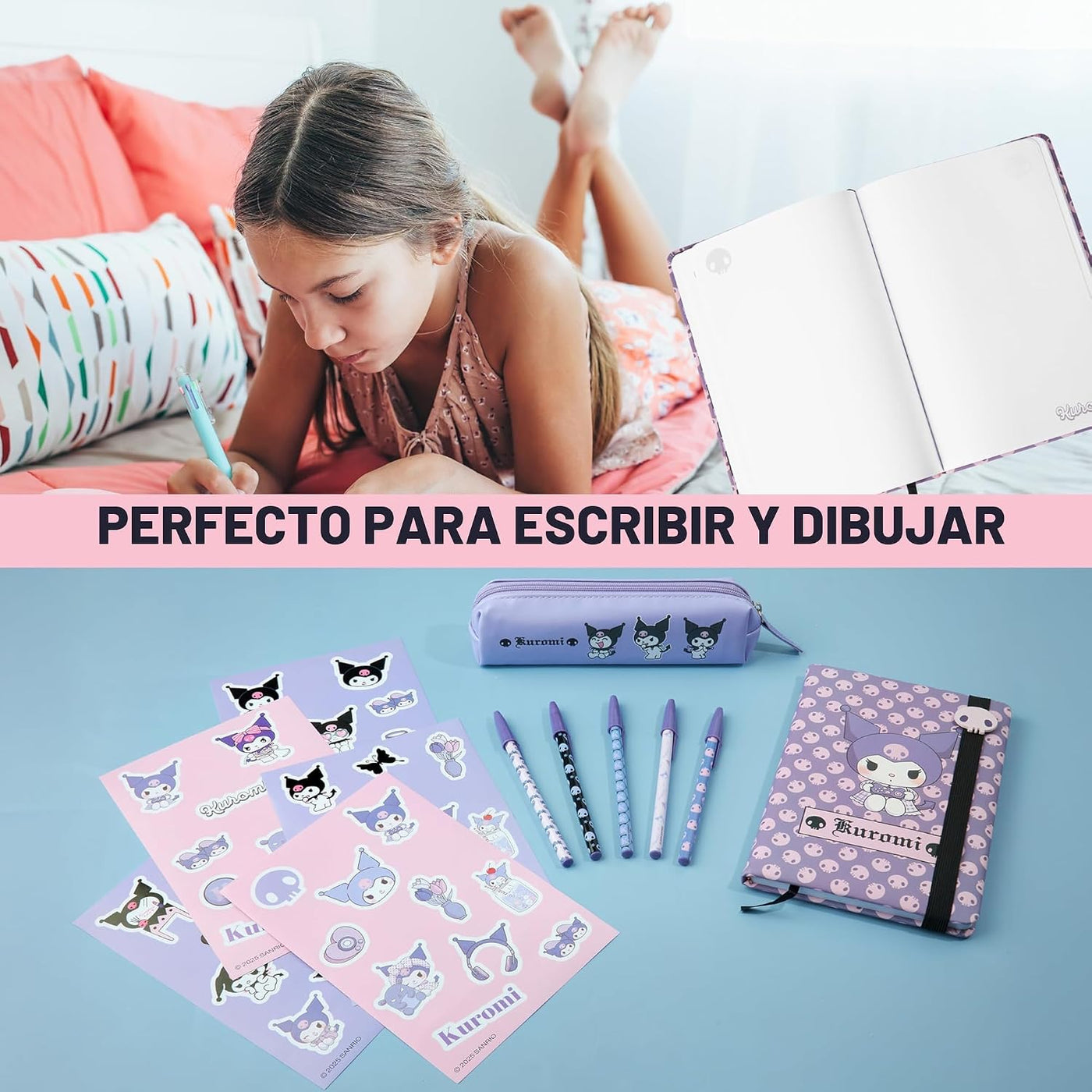 Get Trend Kuromi Sanrio - Juego de papelería para niñas, 4 piezas |...