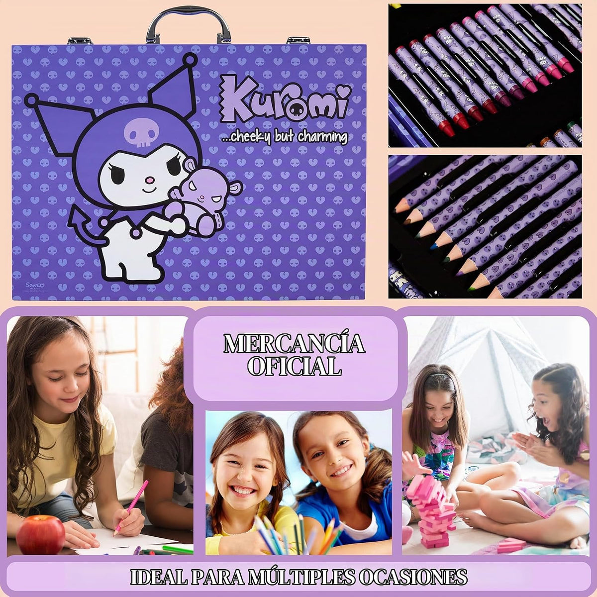 Hello Kitty Sanrio Kuromi - Suministros de arte para niños, lápices...