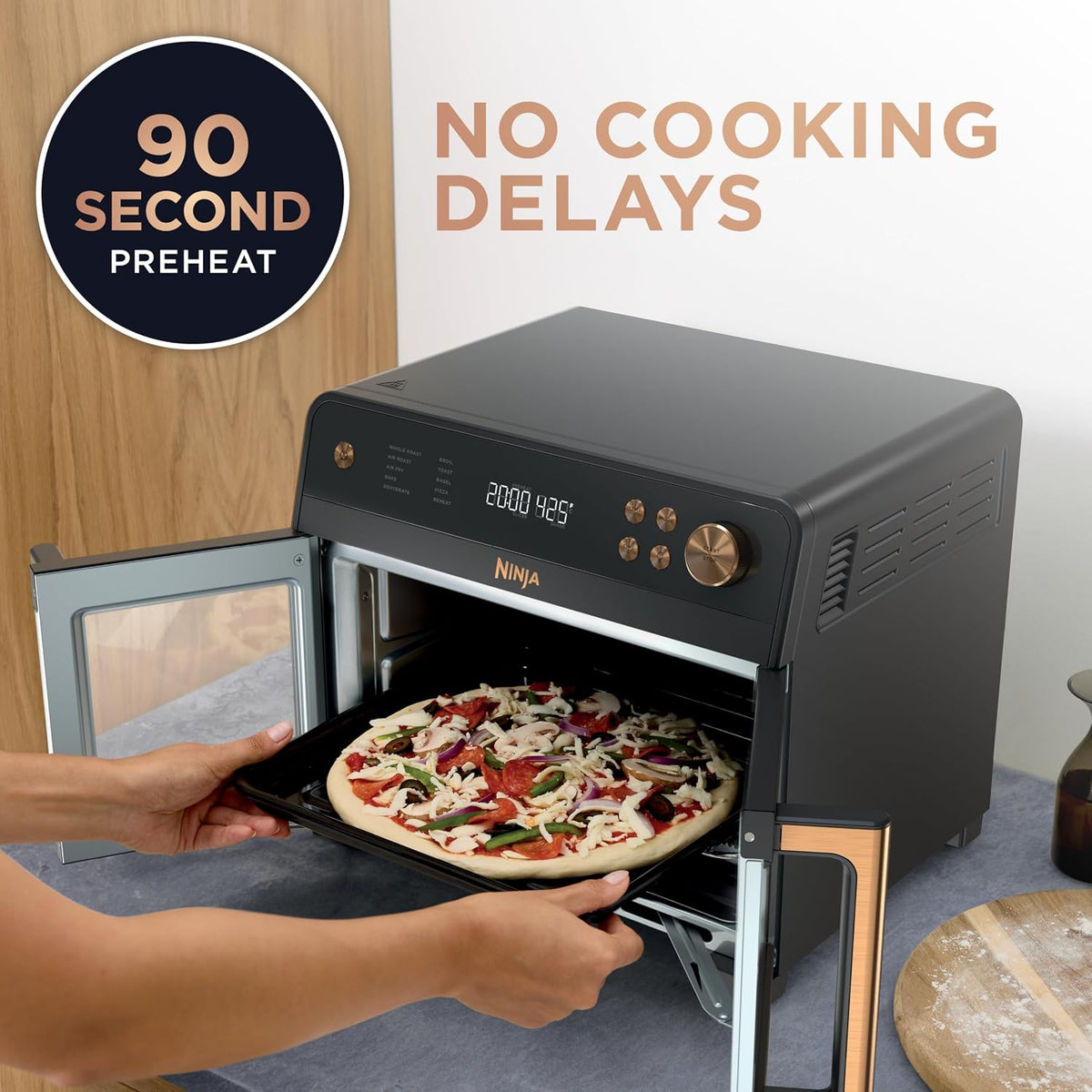 Ninja French Door Premier - Horno de freír de aire, 10 en 1, negro,...