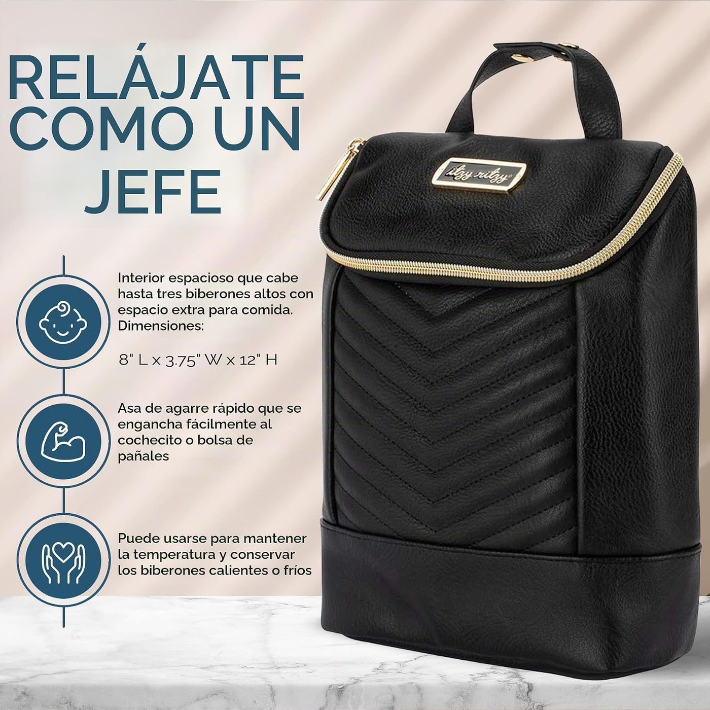 Itzy Ritzy Bolsa aislada para botellas, mantiene las botellas calie...