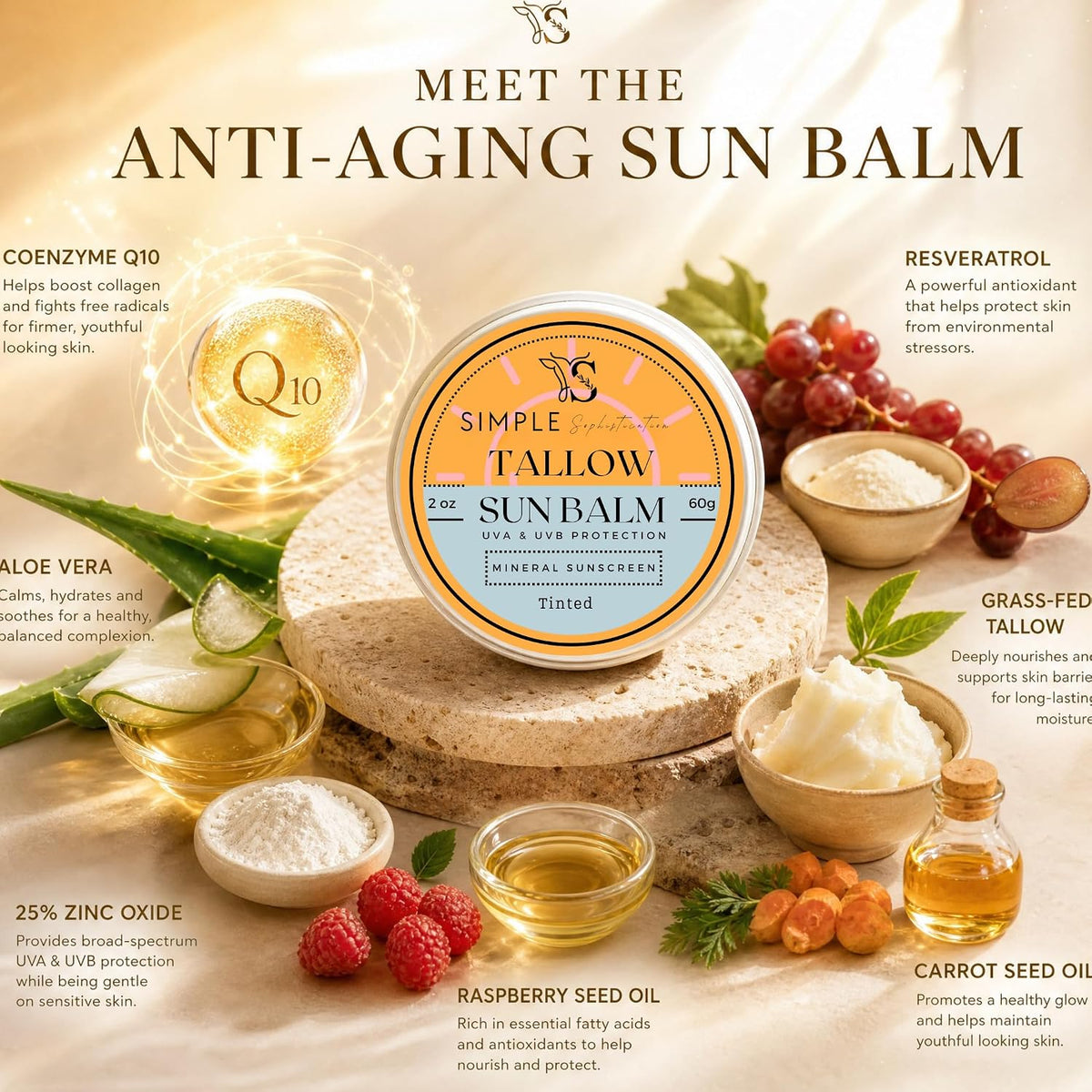 Protector solar mineral tintado SPF 50+ para cara, no nano óxido de...