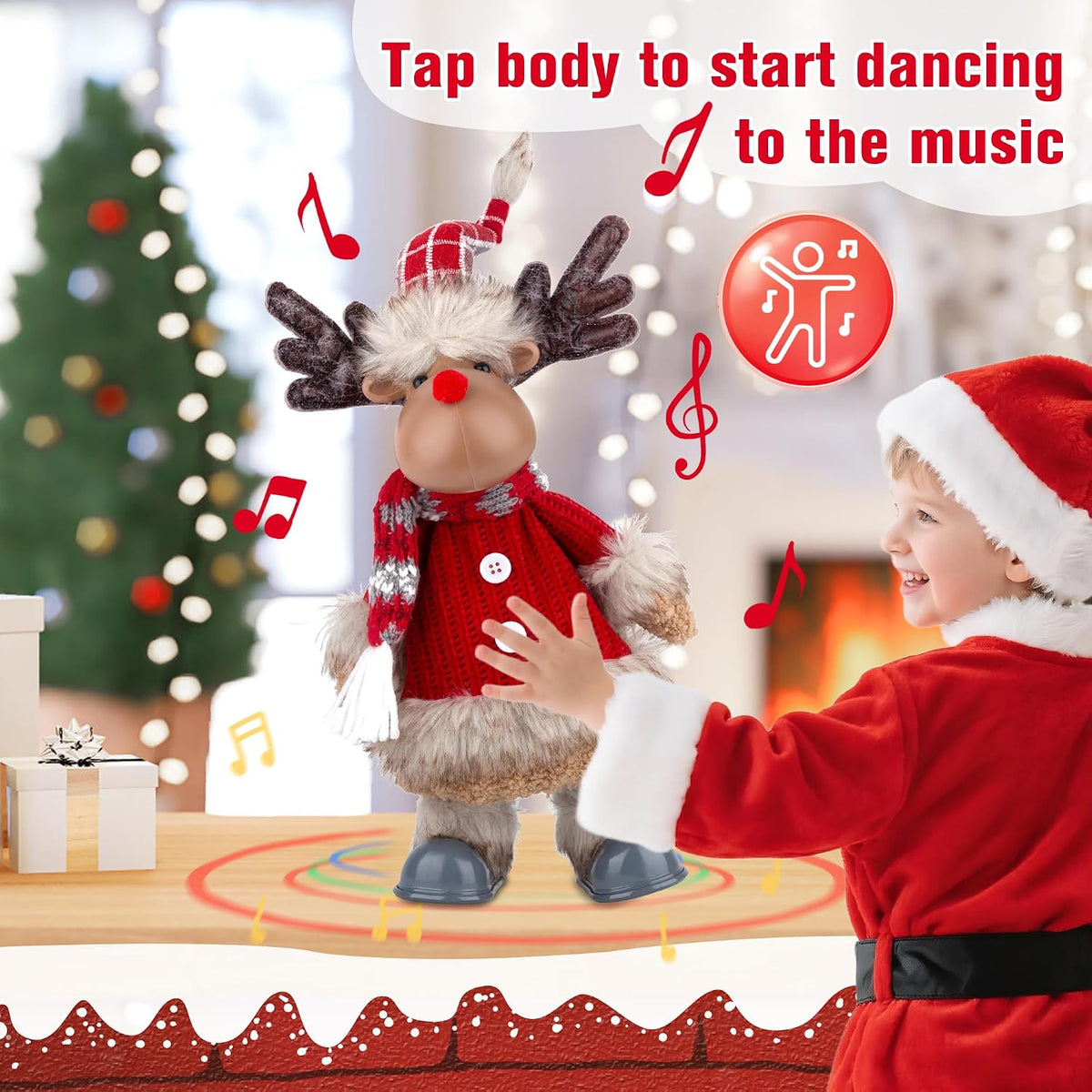 WeDoSoy - Reno Eléctrico con Canto, Baile, Animatrónico Navideño Mu...