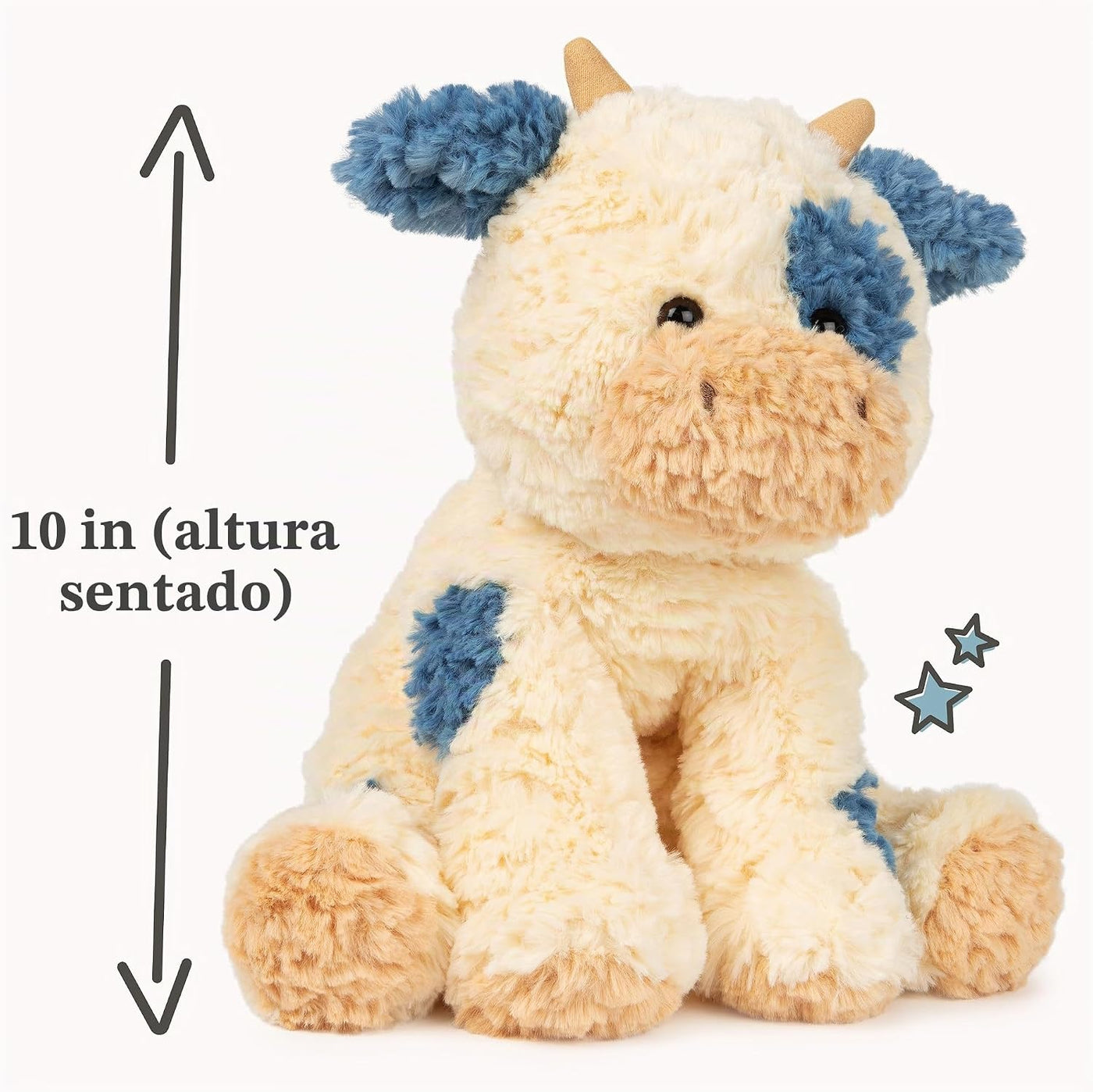 GUND Cozys Collection - Juguete sensorial de peluche de vaca de 10...