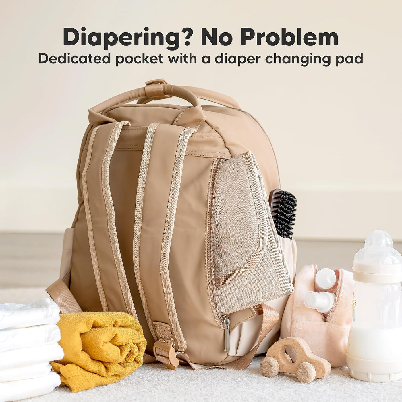 KeaBabies Mochila para pañales, bolsa de viaje para pañales (café,...