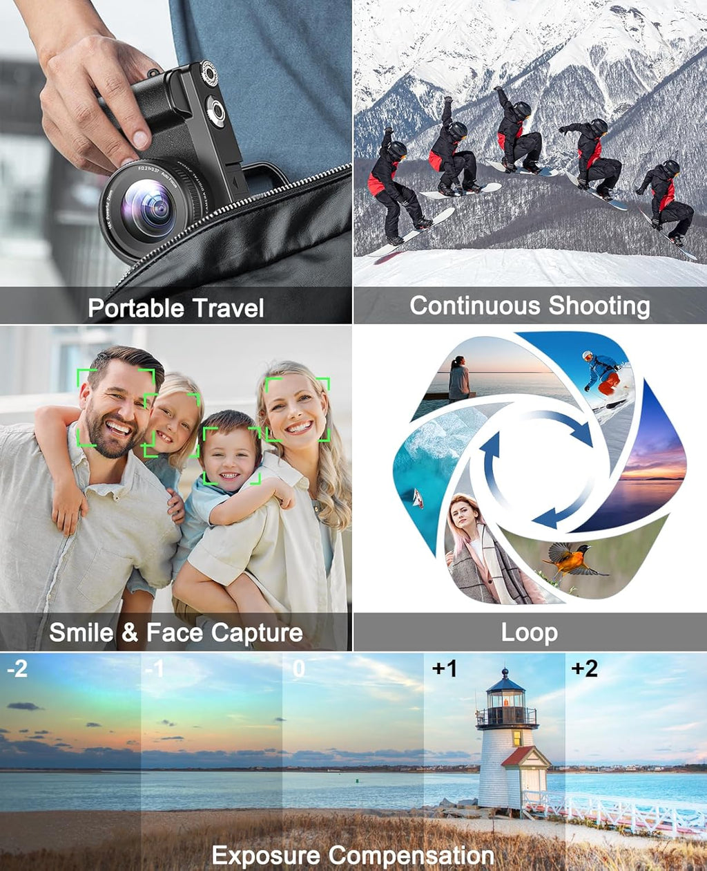 Cámara digital 4K para fotografía y video, cámara de videoblogs de...
