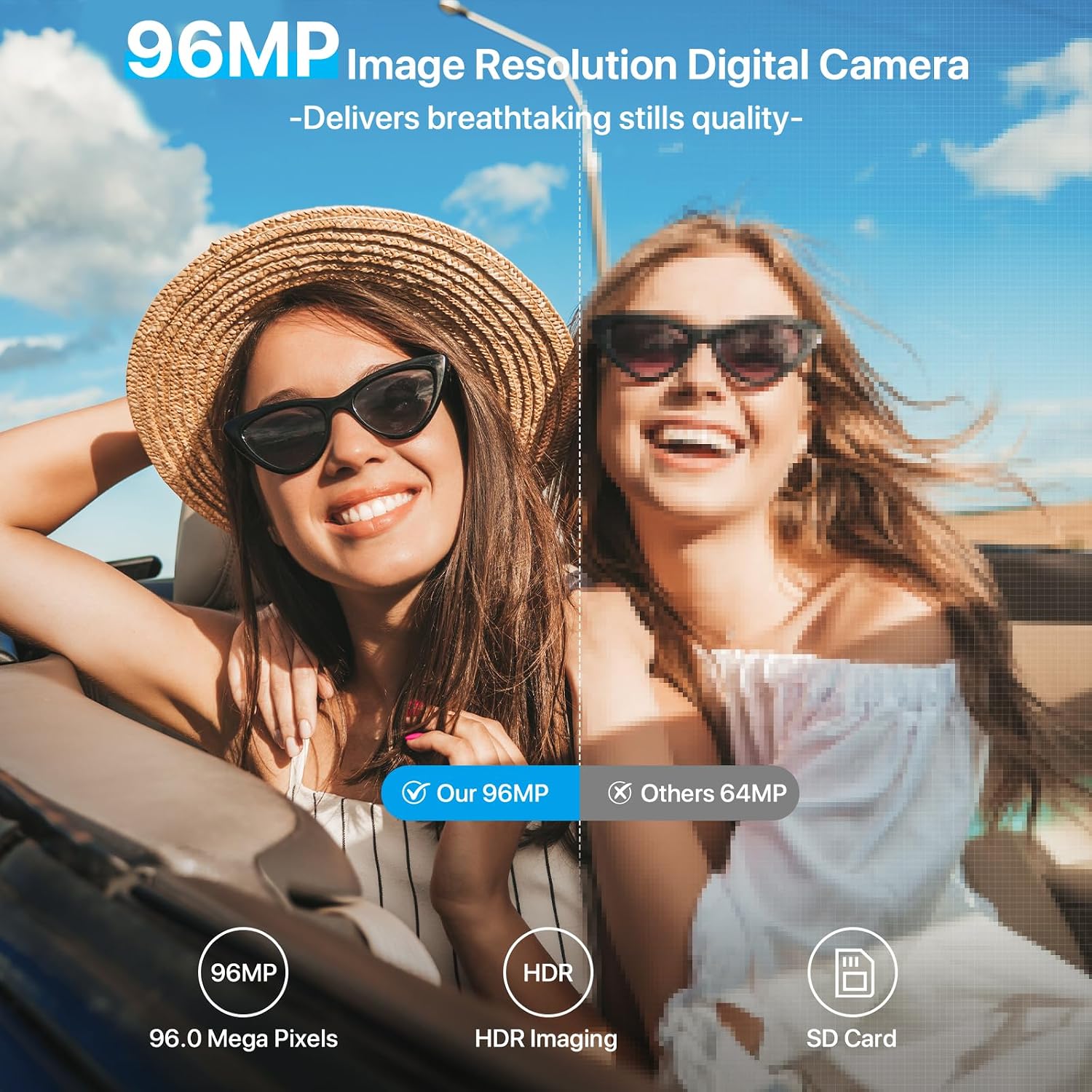 Cámara digital 8K para fotografía con WiFi 96MP Autofocus Vlogging...