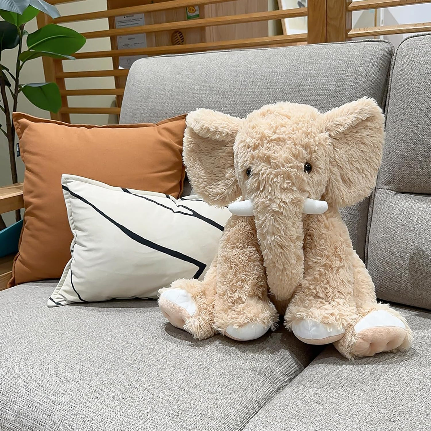 UBABER Elefante de peluche grande de 19.2 pulgadas, juguete de elef...