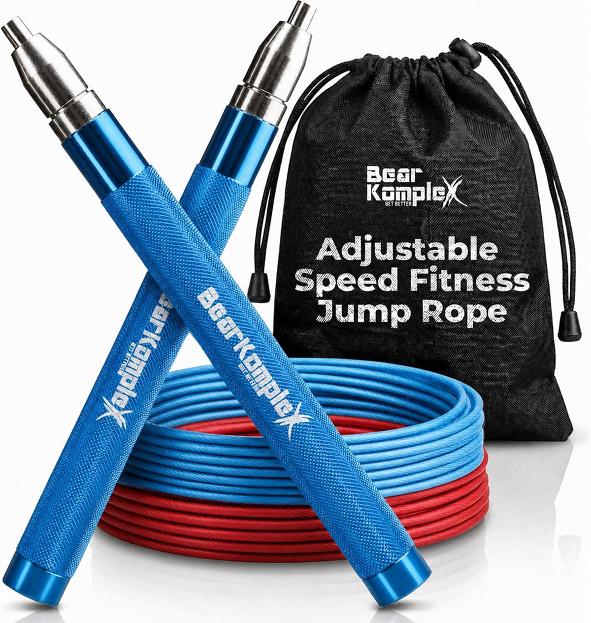 Bear KompleX Speed Jump Rope - Cuerda para saltar ajustable sin e...