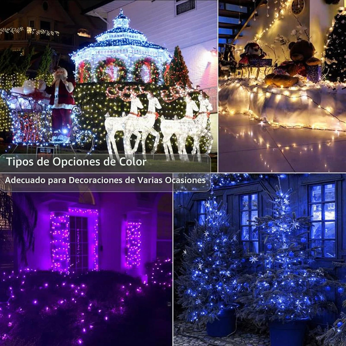 Brizled - Luces de Navidad RGB, 50 metros 500 LED Cadena de Luces q...
