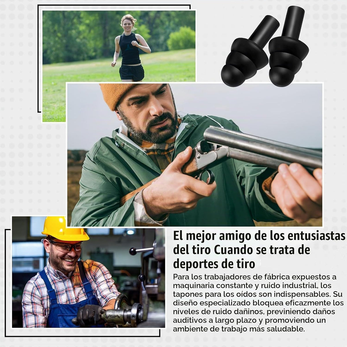 TrelaCo - 200 pares de tapones para los oídos a granel, tapones de...