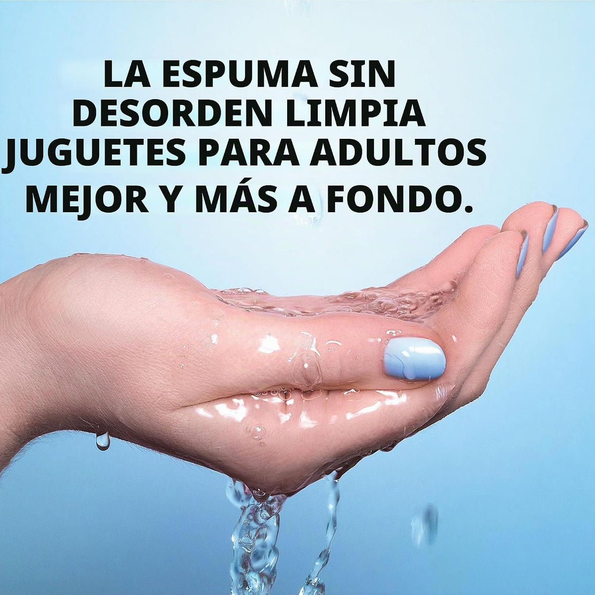Adam &amp; Eve Limpiador de juguetes, fórmula espumosa con aceite d...
