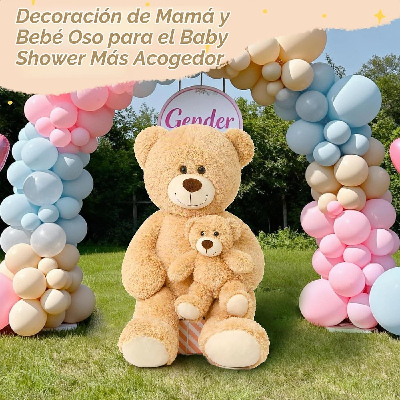 Muiteiur Oso de peluche gigante de 39 pulgadas, divertido oso de ma...