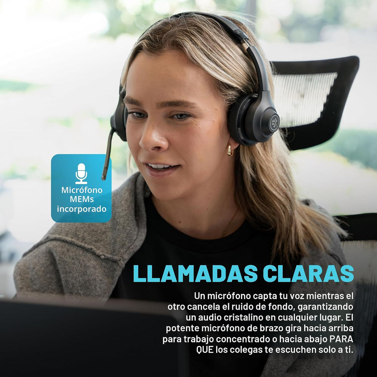 JLab, Go Work Gen 2, auriculares inalámbricos, Bluetooth, dongle US...