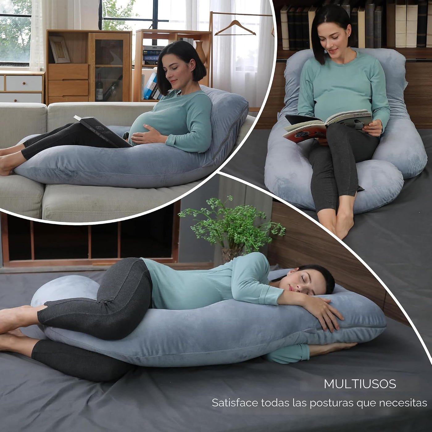 MOON PARK - Almohadas de embarazo y maternidad de cuerpo completo p...