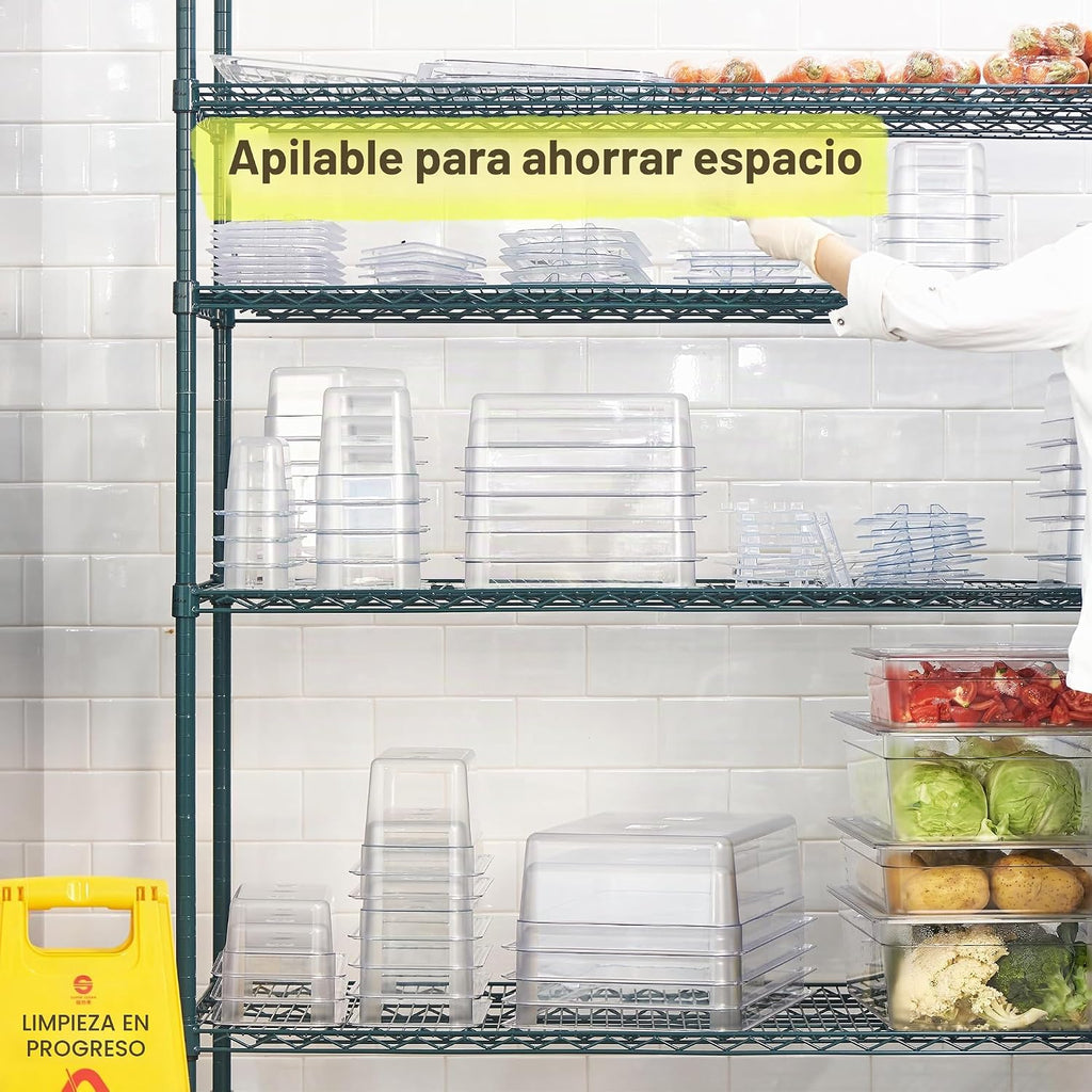 CURTA Paquete de 6 Recipientes para Alimentos de Policarbonato NSF...