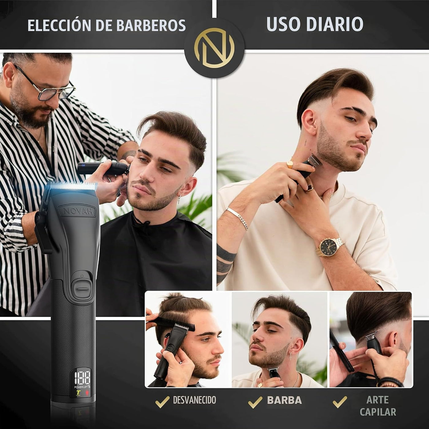 Novah Cortadoras de Cabello Profesionales para Hombres, Cortadoras...