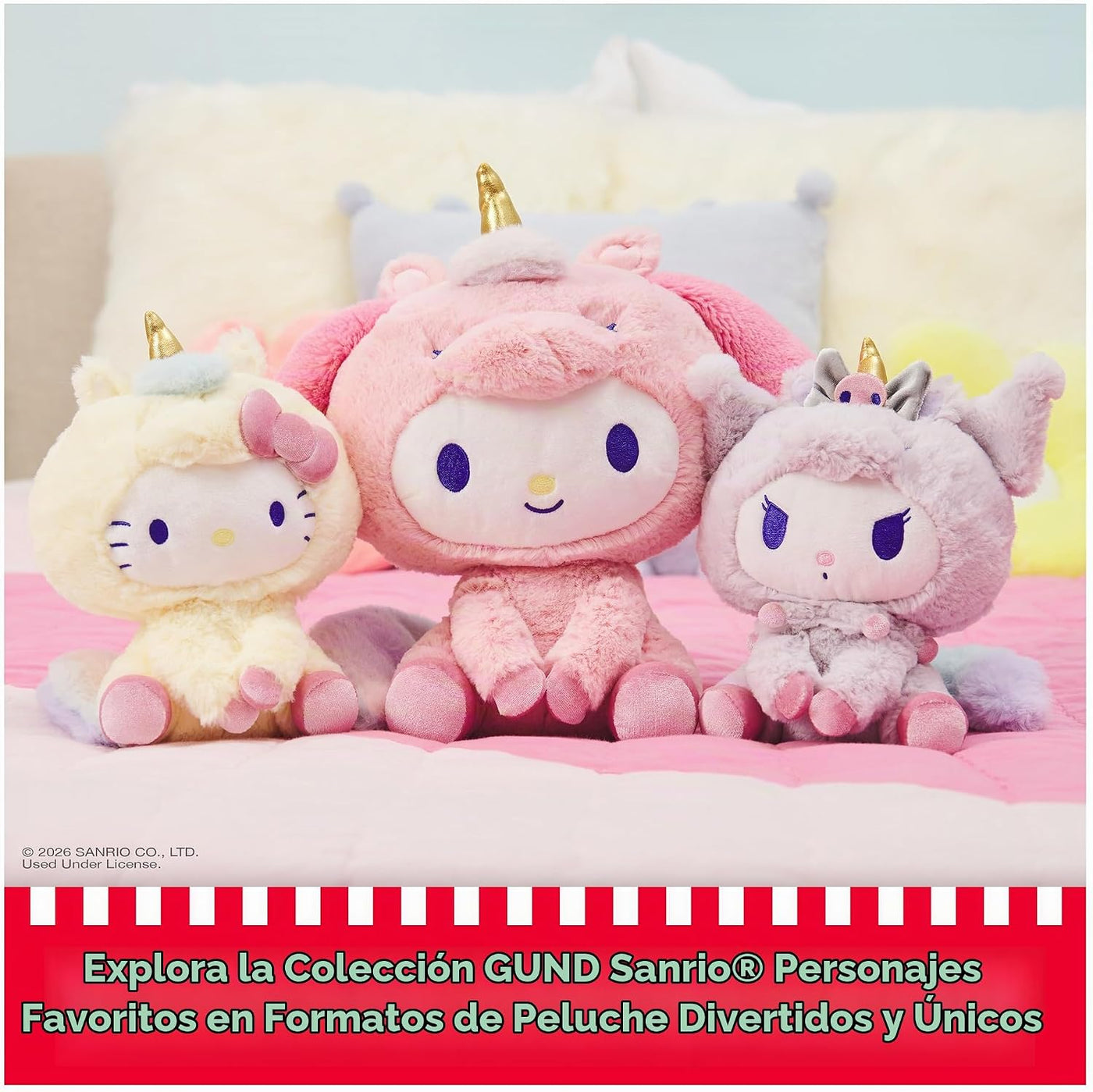 GUND - Peluche Sanrio Hello Kitty Kuromi, animal de peluche premium...