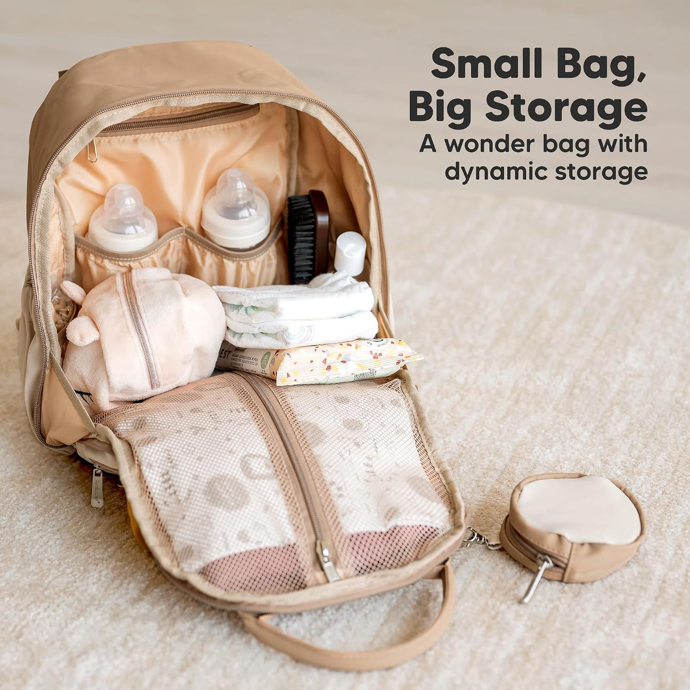 KeaBabies Mochila para pañales, bolsa de viaje para pañales (café,...