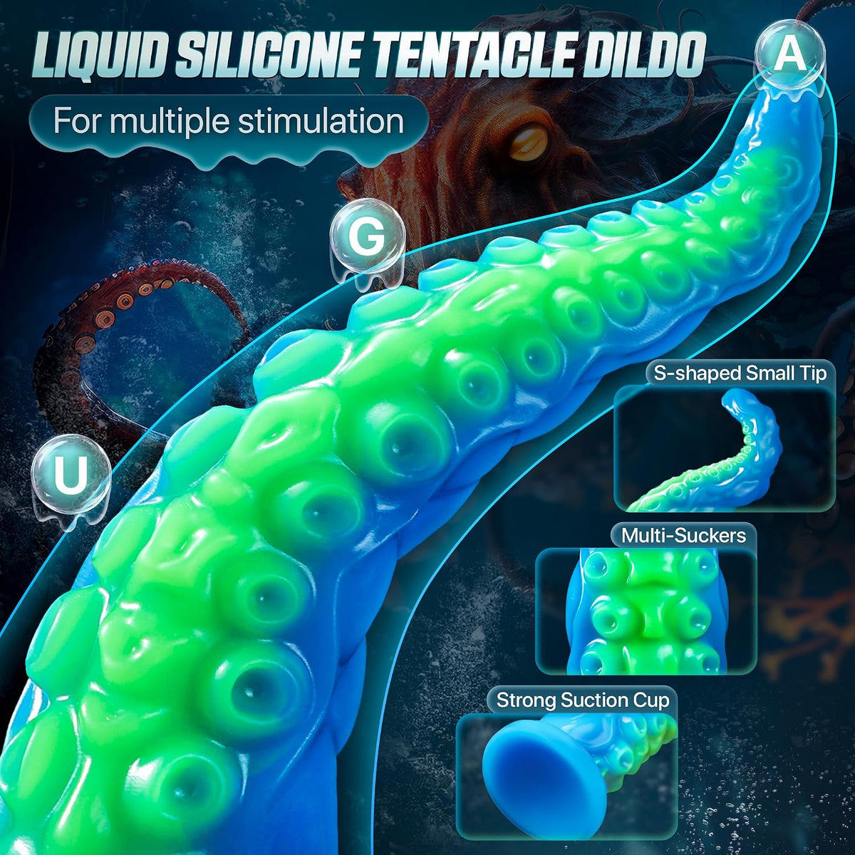 Consolador enorme de silicona líquida de 12.9 pulgadas, juguete sex...