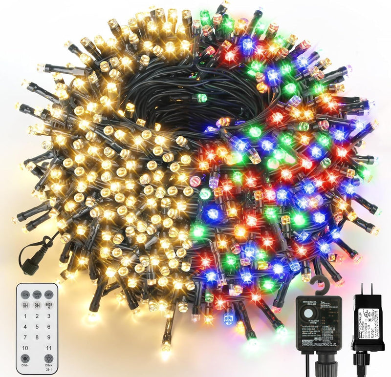 VTECHOLOGY - 500 luces LED de color blanco cálido a multicolor para...